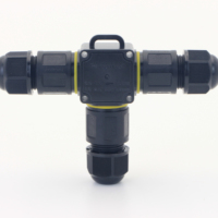 Boîtier de jonction étanche IP68 de type T à 3 voies pour câble, 24A 450VAC, certifié CE UKCA ETL, kit de raccordement souterrain pour éclairage LED de piscine