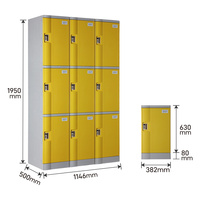 Armoire de rangement pour vestiaire de salle de sport en plastique ABS robuste, anti-humidité, antibactérienne, avec serrure à clé, pour salle de douche, écologique