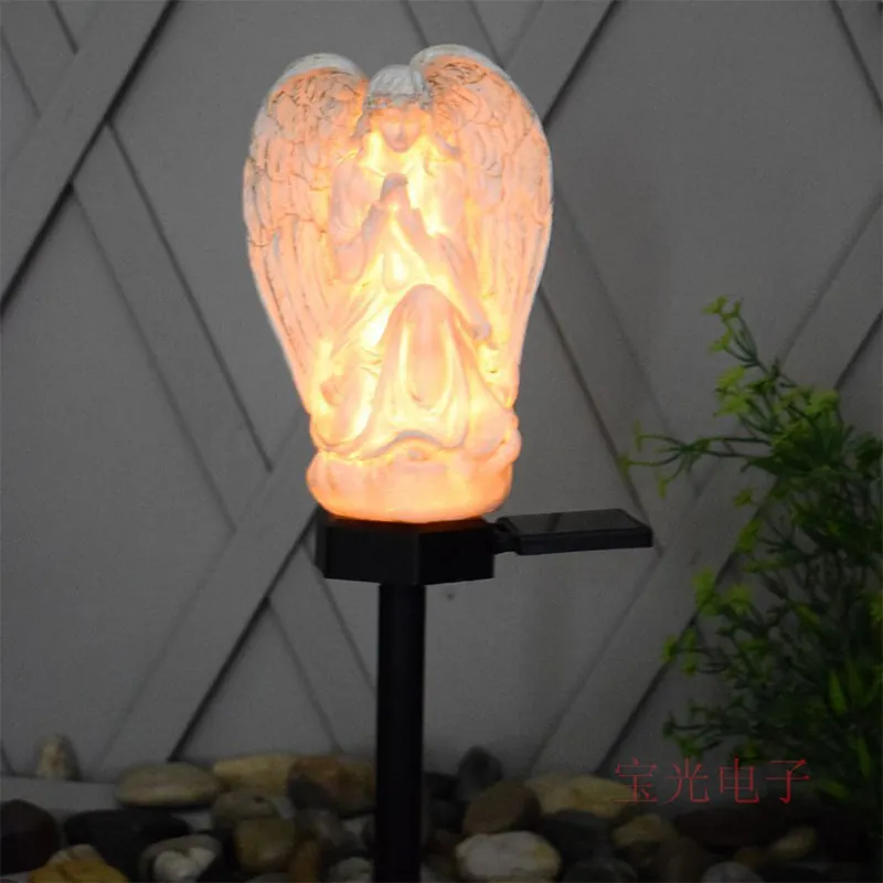 WXL313 Tuin Yard Pathway Decoratieve Solar Stake Light Waterdichte Outdoor Angel Patroon Led Solar Light