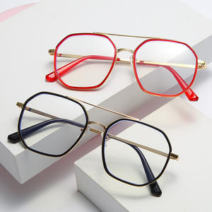 Monturas de Gafas Rectangulares para Mujer YC6050 C1, Montura Completa, Protección Contra la Radiación y la Luz Azul, Lentes Planas para Adultos - Product Image 1