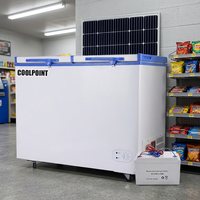 Réfrigérateur solaire à double température 230L/250L/260L avec batterie de secours pour usage domestique