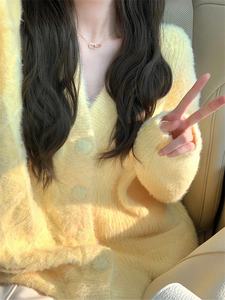 Maglieria da donna con logo personalizzato maglione di alta qualità maglione a maniche lunghe di base <span class=keywords><strong>Cardigan</strong></span> con bottone lavorato a maglia da donna - Product Image 3