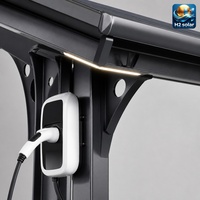 H2 Solar : Auvent solaire étanche à double usage pour toit de garage, avec production d'énergie et recharge de VE, rentabilité investissement (ROI)