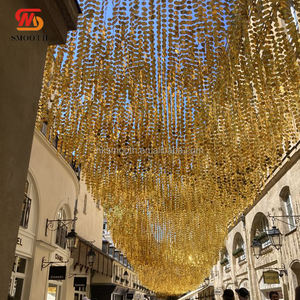 Rideaux de paillettes circulaires en miroir argenté brillant pour la décoration de plafond de salle de réception de mariage, événements de luxe SMOOTH - Product Image 5