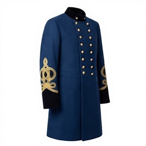 Abrigos de Hombre Estilo Azul, Doble Botonadura, Formales, para Exteriores, Servicio OEM - Product Image 3