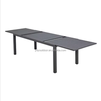 Mesa de Comedor de Aluminio de Diseño Moderno LvYe, para 8-10 Personas, Extensible Tipo Mariposa, para Uso en Hoteles y Exteriores, con Recubrimiento en Polvo EN581-2, Venta al Por Mayor