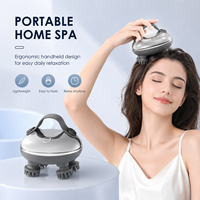 Masseur de cuir chevelu imperméable IPX7, 3 modes, rechargeable, lumière rouge, masseur de cuir chevelu électrique portable