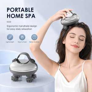 Masseur de cuir chevelu imperméable IPX7, 3 modes, rechargeable, lumière rouge, masseur de cuir chevelu électrique portable - Product Image 4