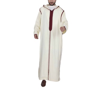 Djellaba Homme Marocaine - Caftan En Coton/lin - Manches Longues, Boutonnage Devant - Style Traditionnel Musulman