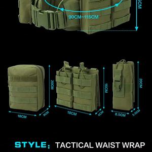 Nuevo Cinturón Táctico MOLLE Ajustable para Exteriores, Conjunto de Cinturón de Combate, Sistema de Liberación Rápida, Conjunto de Cinturón Táctico - Product Image 6