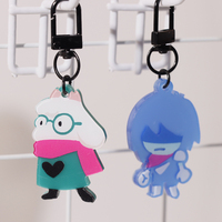 Porte-clés personnalisé en acrylique Vigreat à faible MOQ, avec breloque ours transparent dégradé, idéal pour les cadeaux promotionnels