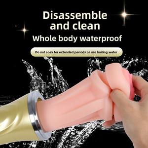 Masturbador Personalizable con Doble Orificio Anal y Perineal, Molde de Copa de Avión, Abrazadera de Succión, Juguete Antiestrés con Forma de Biberón Masculino, Realista - Product Image 3