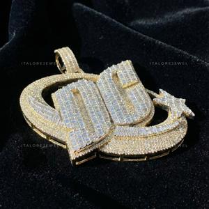 Colgante de Letra DG Moissanite, Plata de Ley 925, Chapado en Oro, Joyería con Iniciales, Estilo Hiphop, Unisex, Regalo de Moda para Fiestas - Product Image 5