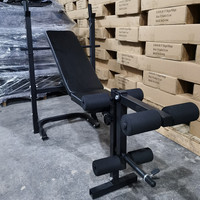 XOYOOU Haltère Banc D'exercice Presse Rack et Squat Rack Multifonction Pliable Maison Unisexe Intérieur Cardio FitnessWeight Traini