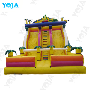 Châteaux gonflables sur <span class=keywords><strong>le</strong></span> thème des dinosaures <span class=keywords><strong>de</strong></span> 8 m avec double grand toboggan pour enfants et adultes, en PVC, utilisables dans les jardins et parcs d'attractions - Product Image 2