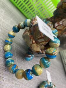 סיטונאי אופל כחול טבעי 75% הנחה צמיד קריסטל מיקס גדלים חרוזים צמיד חרוזי אבני חן לתכשיטים - Product Image 4