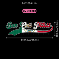 Placas con nombres de estados de México, diseños de letras y banderas, pegatinas de transferencia UV DTF, calcomanías listas para aplicar en tazas Libbey Cold Cup