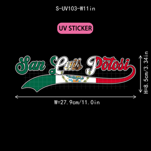Placas con nombres de estados de México, diseños de letras y banderas, pegatinas de transferencia UV DTF, calcomanías listas para aplicar en tazas Libbey Cold Cup - Product Image 6