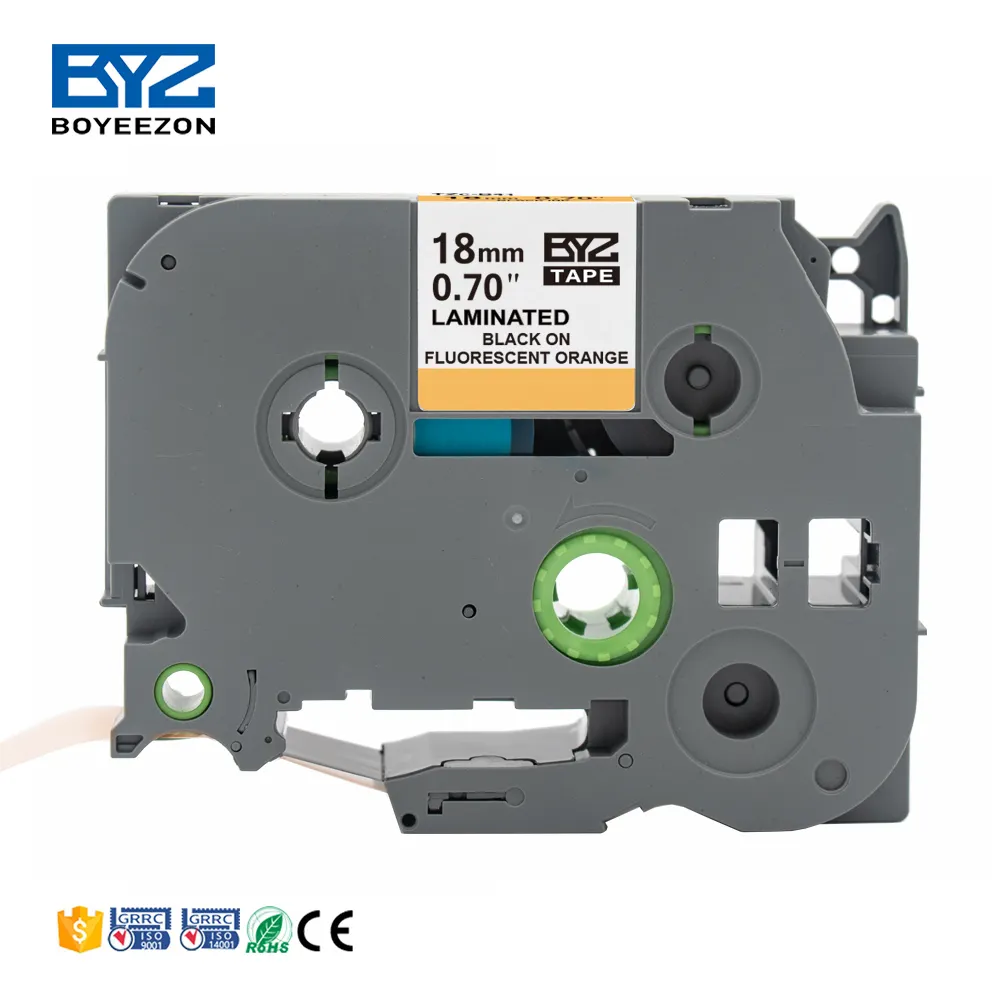 TZe-B41 Đen Trên Cam Tương Thích Brother Cassette Ruy Băng Tz 18Mm Nhãn Huỳnh Quang Băng 18Mm Nhãn Máy In Cho Máy Đánh Chữ