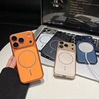 Coque de téléphone magnétique rigide en PC mat avec protection intégrale anti-rayures pour objectif d'appareil photo, compatible avec iPhone 18 Pro, 18 Pro Max, 17, 16, 15