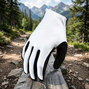 Gants de moto unisexes en cuir de chèvre, à doigts complets, respirants, pour l'été, demi-gants antichoc, pour le cyclisme en extérieur, compatibles écran tactile - Product Image 4
