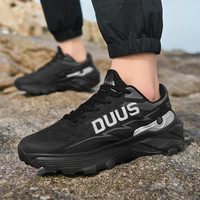 Chaussures de sport décontractées unisexe grande taille pour le printemps, absorbant les chocs, pour la course sur sentier, avec doublure en maille et tige synthétique en EVA