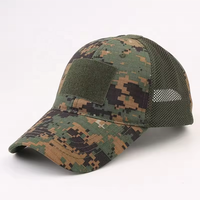 Venta al por mayor Personaje Venta caliente Personalizado Camo Hombres Bandera Parche Polo Estilo Malla Camuflaje Sombreros Gorra