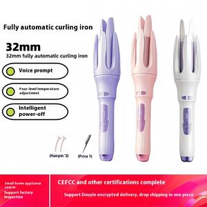 Rizador <span class=keywords><strong>de</strong></span> temperatura LED completamente automático <span class=keywords><strong>de</strong></span> cerámica <span class=keywords><strong>de</strong></span> 32mm, estilo <span class=keywords><strong>de</strong></span> larga duración no dañino para <span class=keywords><strong>rizos</strong></span> <span class=keywords><strong>de</strong></span> ondas grandes eléctricos - Product Image 3