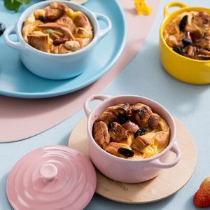 200ML Pot en grès coloré Casserole en céramique Plat de service Bonbons Cuisson <span class=keywords><strong>Oeuf</strong></span> à la vapeur Bol en céramique - Product Image 4