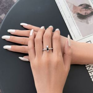 Dylam Tiny <b>Cute</b> Design Jewelry Rhodium Plated S925 Silver Eternity Band 5A Zircon Stones <b>Bear</b> Shape Daily Wear Jewellery Ring - Product Image 4