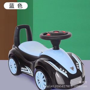 Ride On Car For Kids 1-3 Years Old Four Wheel Plastic Sit On Toy With Music Blue Color - Product Image 1