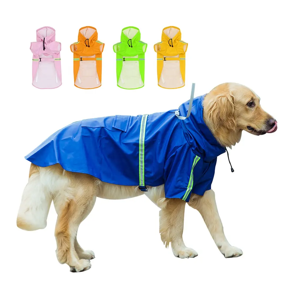 ZMaker-chubasquero reflectante con capucha para perros grandes, impermeable personalizado, venta al por mayor