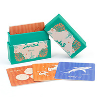 Boîte personnalisée avec couvercle et base pour jeu de cartes éducatives sur les animaux pour enfants, fabricant en gros de cartes d'apprentissage personnalisées