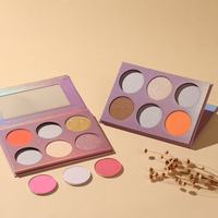 Palette de fards à paupières mates et chatoyants de haute qualité pour le maquillage des yeux de beauté de haute qualité 6 couleurs