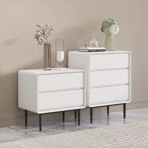 Solid wood <strong>chest</strong> <strong>of</strong> <strong>drawers</strong> for a modern minimalist living room side cabinet with Italian-style <strong>drawers</strong> and white lacquer finish - Product Image 1