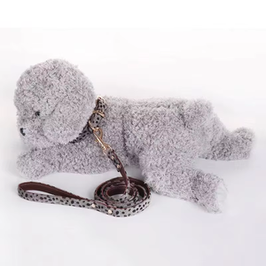 Manufacturer Wholesale New Designer <strong>Dog</strong> <strong>Collar</strong> Leopard Print Fabric High Quality Classic Luxury <strong>Leather</strong> Pet <strong>Collar</strong> - Product Image 6