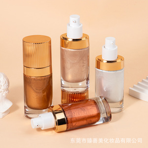 <span class=keywords><strong>Iluminador</strong></span> Líquido Vegano a Prueba de Agua al por Mayor, Maquillaje Corporal con Brillo, <span class=keywords><strong>Iluminador</strong></span> Líquido de Brillo <span class=keywords><strong>Natural</strong></span> para Rostro y Cuerpo - Product Image 3