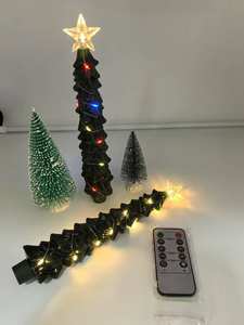 Bougies à LED pour sapin <span class=keywords><strong>de</strong></span> Noël 3D avec étoile flammée, 4 pièces, sans flamme, avec télécommande, pour décoration <span class=keywords><strong>de</strong></span> Noël - Product Image 6