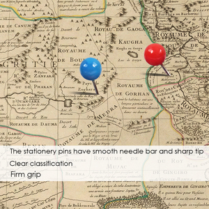 Đầy Màu Sắc Bóng Đầu Văn Phòng Kim Loại Bản Đồ Pin - Product Image 5