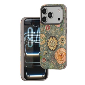 Fundas Magnéticas de Cuero PU con Diseño Floral Retro para iPhone 18 17 Pro Max, con Carga Inalámbrica y Protección Trasera - Product Image 3