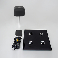 Lampe de table LED portable sans fil rechargeable de luxe pour restaurant, avec station de charge sans fil Qi pour téléphone portable