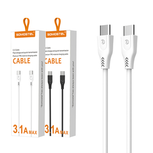 สายชาร์จเร็ว SMS BT05 PD ยาว 2 เมตร 3.1A 60W หัว C to C <span class=keywords><strong>20W</strong></span> และ C to <span class=keywords><strong>iPhone</strong></span> 6000+ รองรับการชาร์จเร็วสำหรับพาวเวอร์แบงค์และโทรศัพท์มือถือ - Product Image 1