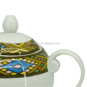Set <span class=keywords><strong>da</strong></span> caffè etiope classico in ceramica Fine Design personalizzato <span class=keywords><strong>Saba</strong></span> 17 pezzi Set <span class=keywords><strong>da</strong></span> tè etiope - Product Image 5