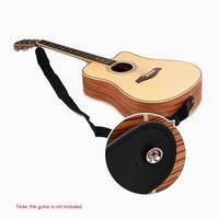 Sangle de guitare DG-1121 pour guitares électriques et acoustiques, réglable de 32 à 54 pouces, sangles en nylon noir avec extrémités en cuir artificiel