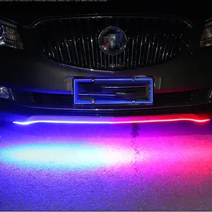 TIYPEOR Daylight With Running Turn Signal 12V For Car Flexible Led Strip Light DRL Sequential