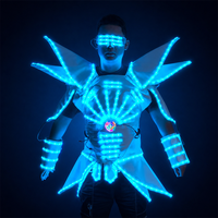 Accessoires d'ambiance pour bar et scène, armure lumineuse LED télécommandée en spandex coloré, forme spéciale pour intérieur