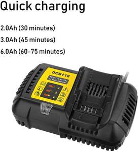 Chargeur de batterie Li-ion de haute qualité à bas prix pour Dewalt 10.8V 14.4V 18V 20V batteries Li-ion de remplacement pour DCB118 DCB115 DCB105 - Product Image 5