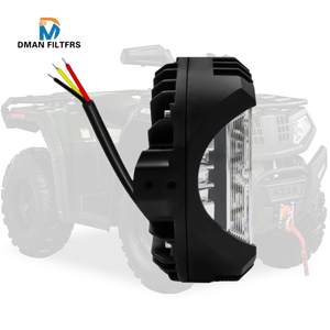 ไฟทำงาน <span class=keywords><strong>LED</strong></span> แบบใหม่สองสี ขนาด 5/7/9 นิ้ว สำหรับรถยนต์และรถจักรยานยนต์ ไฟหน้าทรงกลมติดกันชนหน้า พร้อมไฟ <span class=keywords><strong>LED</strong></span> สีแดง - Product Image 4