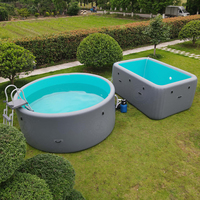 Piscine gonflable hors sol pour enfants avec parois rigides en PVC et DWF, tailles personnalisées pour une utilisation familiale dans les jardins et les villas