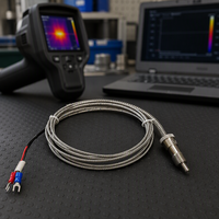Sonde de température thermocouple de type K et de type J, câble de 5 m, 0-400 ℃   Contrôle de la température des moules à canaux chauds